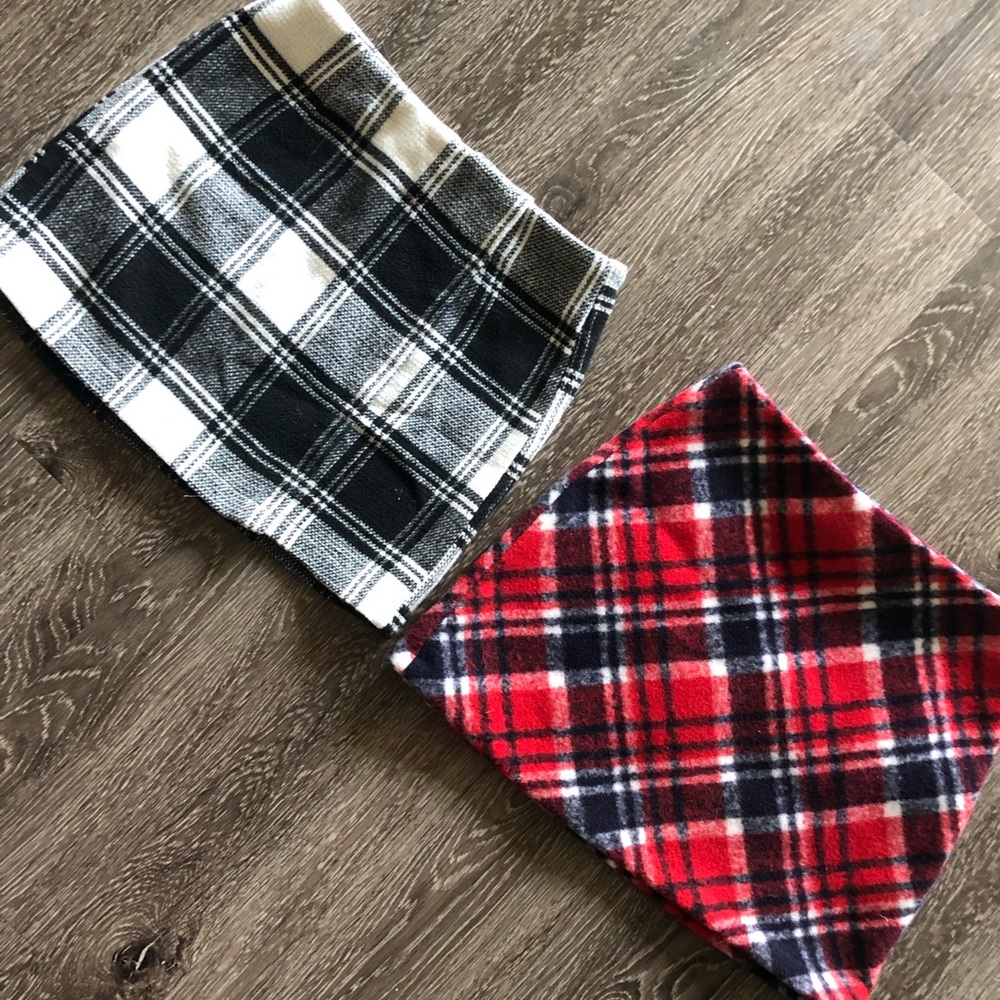 Two plaid wool skirts
